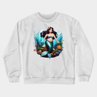 Raven Plus size Mermaid Beauty Crewneck Sweatshirt